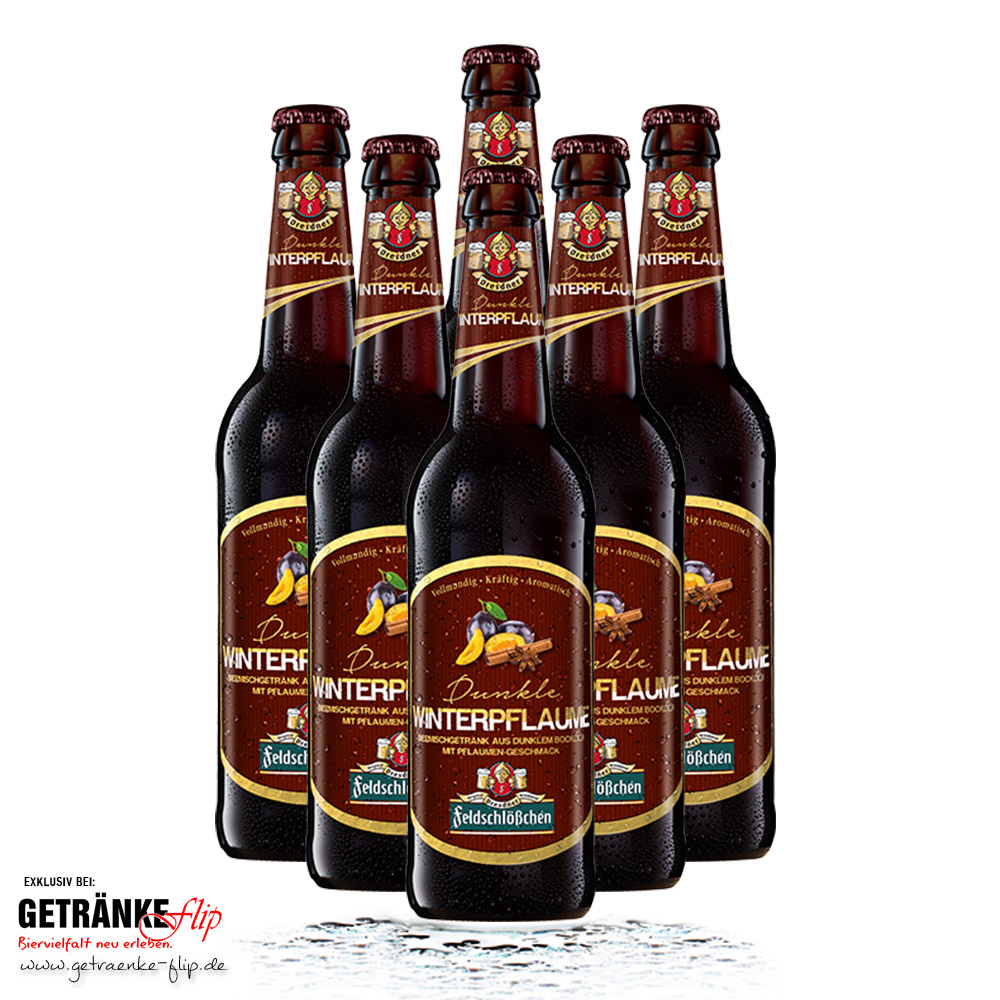 Feldschlößchen Dunkle Winterpflaume Saisonspezialität in diesem Winter kann heiß oder kalt genossen werden! 6er Paket